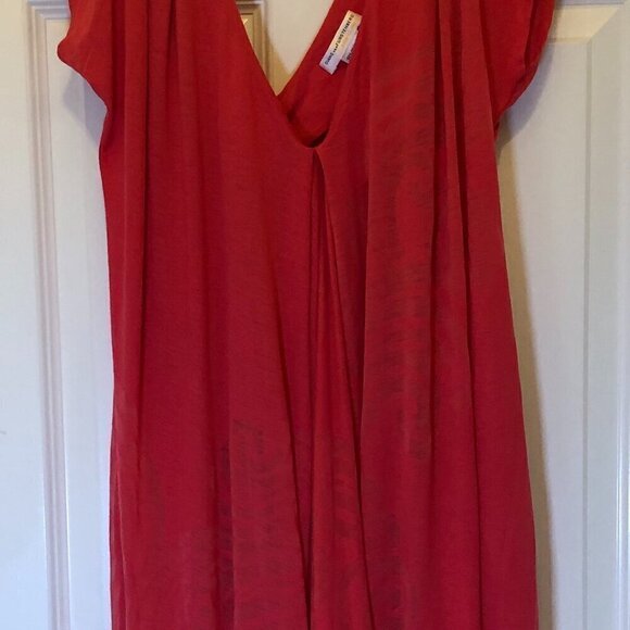 Diane von Furstenberg Swim Cover Up Tunic Red Size M EUC - Picture 4 of 7